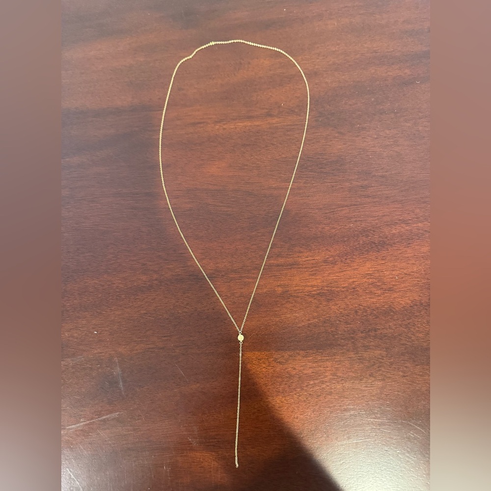 Long Elegant Gold Necklace